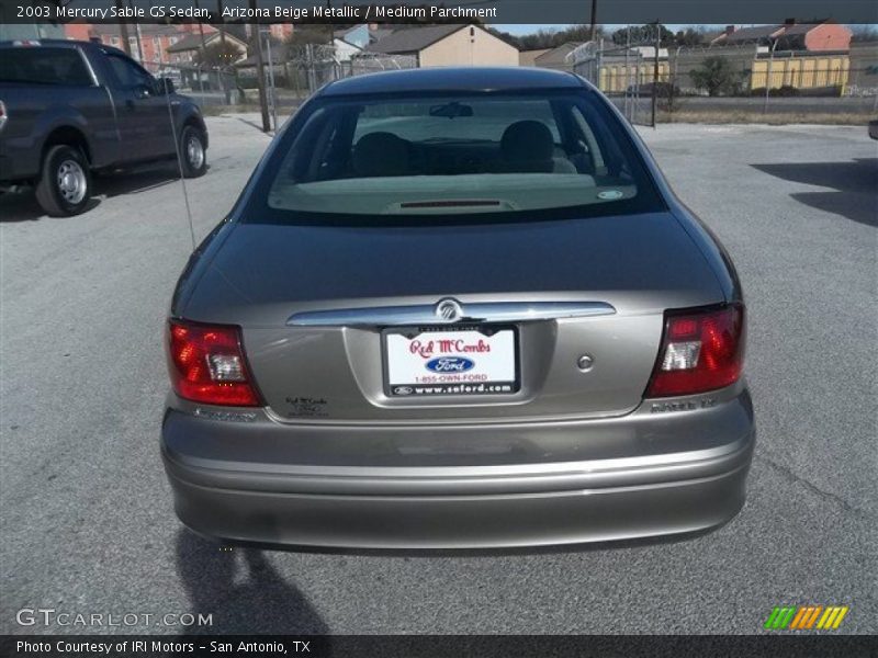 Arizona Beige Metallic / Medium Parchment 2003 Mercury Sable GS Sedan