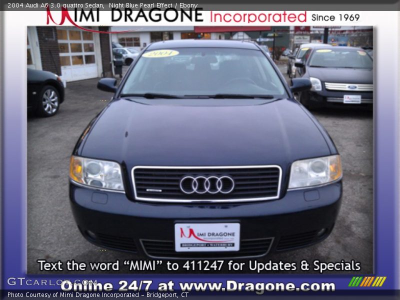 Night Blue Pearl Effect / Ebony 2004 Audi A6 3.0 quattro Sedan