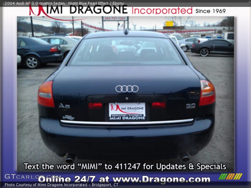 Night Blue Pearl Effect / Ebony 2004 Audi A6 3.0 quattro Sedan