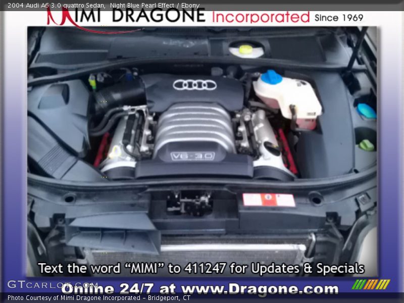 Night Blue Pearl Effect / Ebony 2004 Audi A6 3.0 quattro Sedan