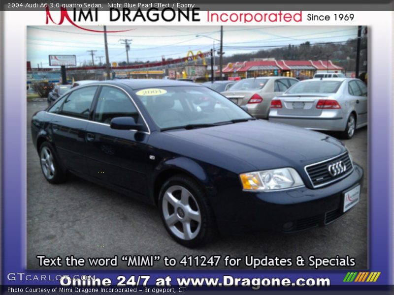 Night Blue Pearl Effect / Ebony 2004 Audi A6 3.0 quattro Sedan