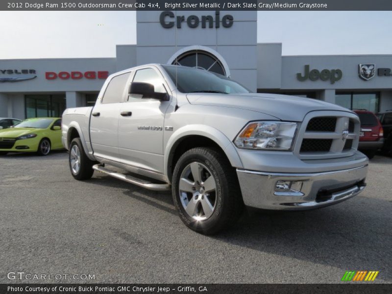 Bright Silver Metallic / Dark Slate Gray/Medium Graystone 2012 Dodge Ram 1500 Outdoorsman Crew Cab 4x4