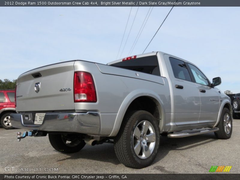 Bright Silver Metallic / Dark Slate Gray/Medium Graystone 2012 Dodge Ram 1500 Outdoorsman Crew Cab 4x4