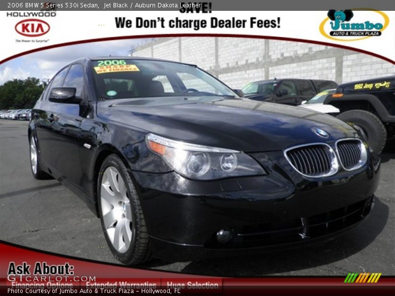Jet Black / Auburn Dakota Leather 2006 BMW 5 Series 530i Sedan
