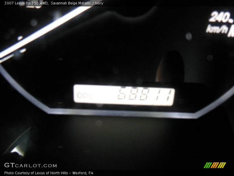 Savannah Beige Metallic / Ivory 2007 Lexus RX 350 AWD
