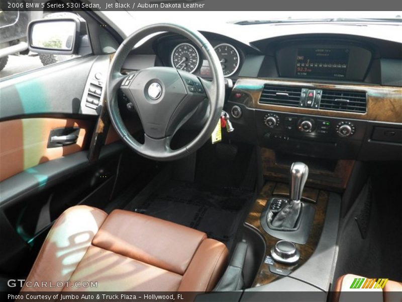 Jet Black / Auburn Dakota Leather 2006 BMW 5 Series 530i Sedan