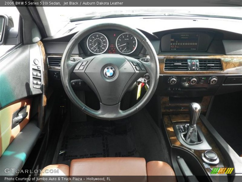 Jet Black / Auburn Dakota Leather 2006 BMW 5 Series 530i Sedan
