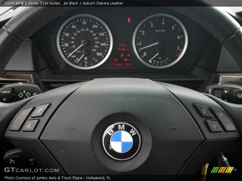 Jet Black / Auburn Dakota Leather 2006 BMW 5 Series 530i Sedan