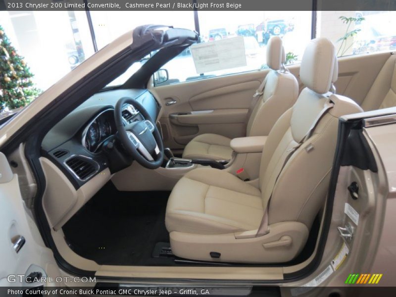 Cashmere Pearl / Black/Light Frost Beige 2013 Chrysler 200 Limited Convertible