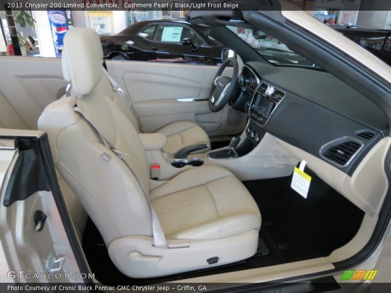 Cashmere Pearl / Black/Light Frost Beige 2013 Chrysler 200 Limited Convertible