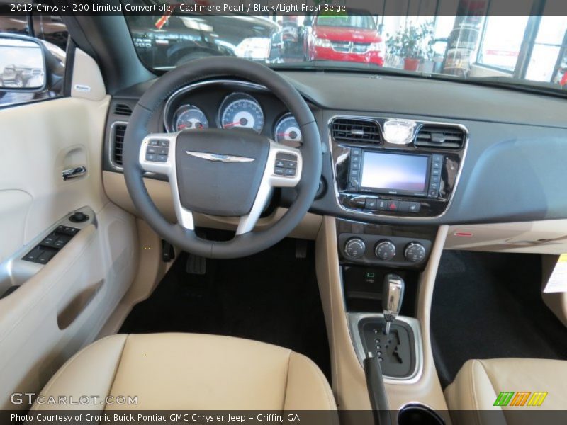 Cashmere Pearl / Black/Light Frost Beige 2013 Chrysler 200 Limited Convertible