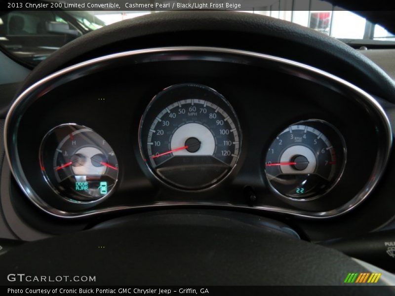 Cashmere Pearl / Black/Light Frost Beige 2013 Chrysler 200 Limited Convertible
