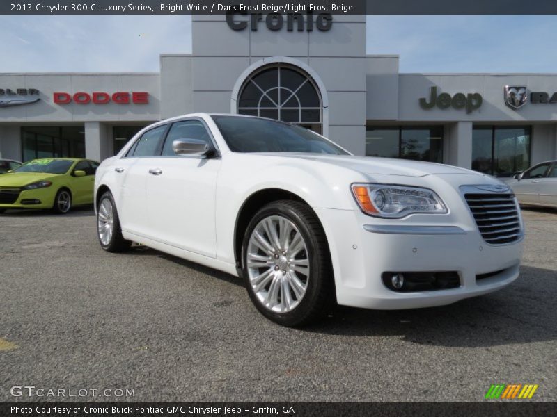 Bright White / Dark Frost Beige/Light Frost Beige 2013 Chrysler 300 C Luxury Series