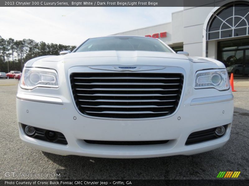 Bright White / Dark Frost Beige/Light Frost Beige 2013 Chrysler 300 C Luxury Series