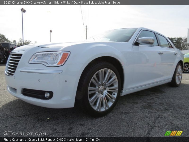 Bright White / Dark Frost Beige/Light Frost Beige 2013 Chrysler 300 C Luxury Series