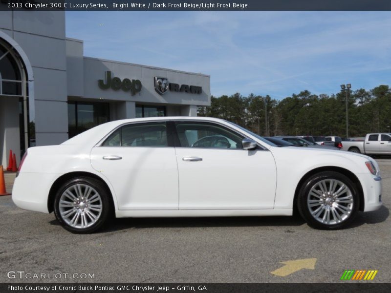 Bright White / Dark Frost Beige/Light Frost Beige 2013 Chrysler 300 C Luxury Series