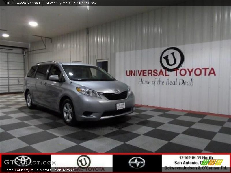 Silver Sky Metallic / Light Gray 2012 Toyota Sienna LE