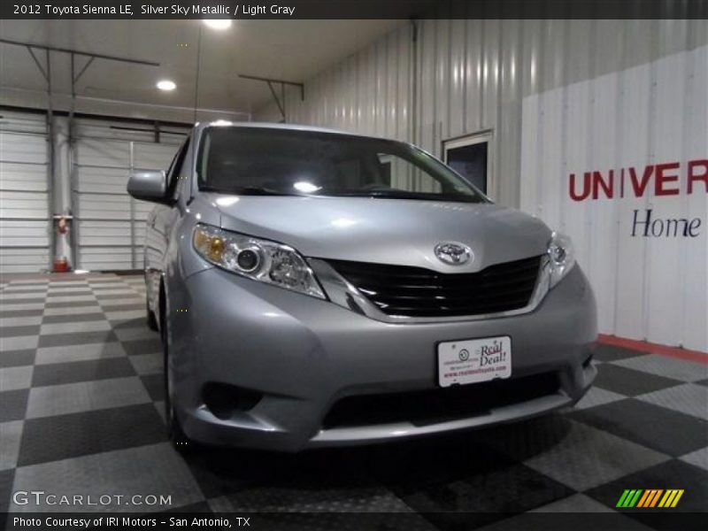 Silver Sky Metallic / Light Gray 2012 Toyota Sienna LE