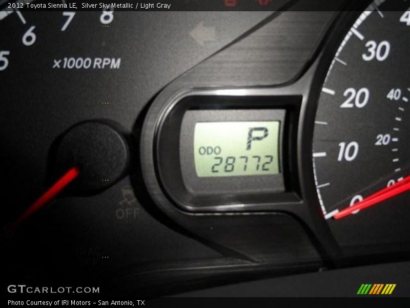 Silver Sky Metallic / Light Gray 2012 Toyota Sienna LE
