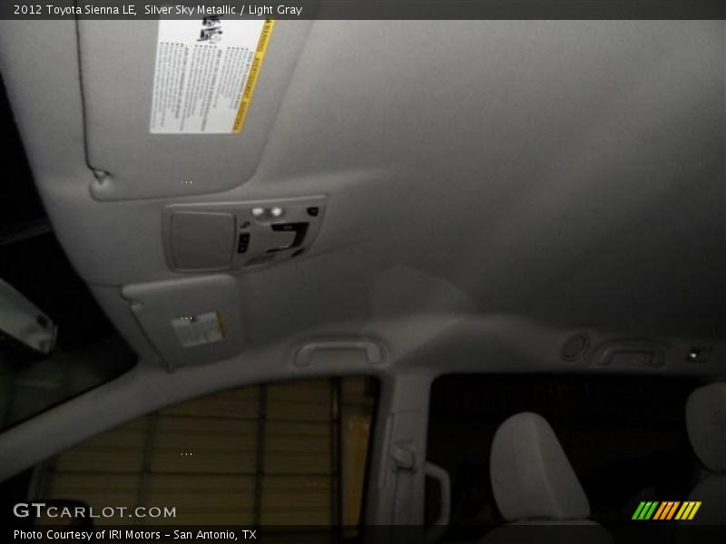 Silver Sky Metallic / Light Gray 2012 Toyota Sienna LE