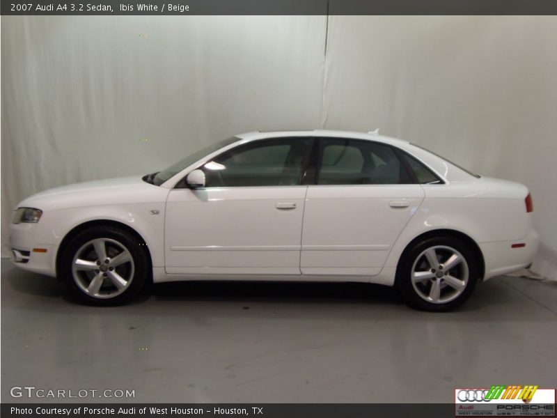 Ibis White / Beige 2007 Audi A4 3.2 Sedan