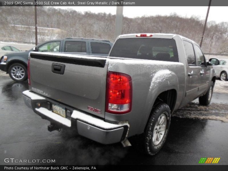 Steel Gray Metallic / Dark Titanium 2009 GMC Sierra 1500 SLE Crew Cab 4x4