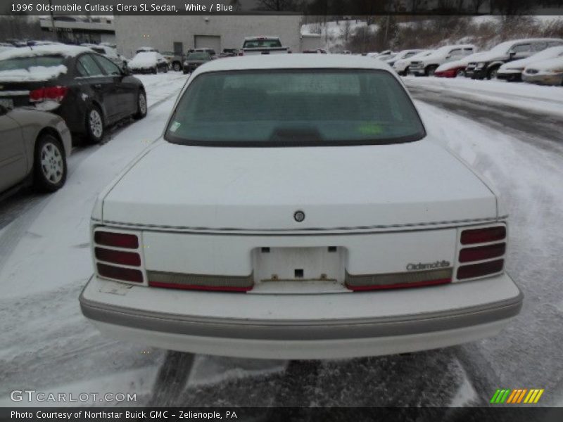 White / Blue 1996 Oldsmobile Cutlass Ciera SL Sedan