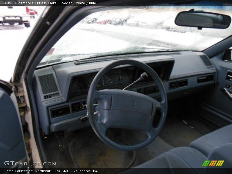 White / Blue 1996 Oldsmobile Cutlass Ciera SL Sedan