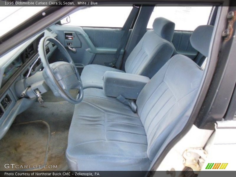 White / Blue 1996 Oldsmobile Cutlass Ciera SL Sedan