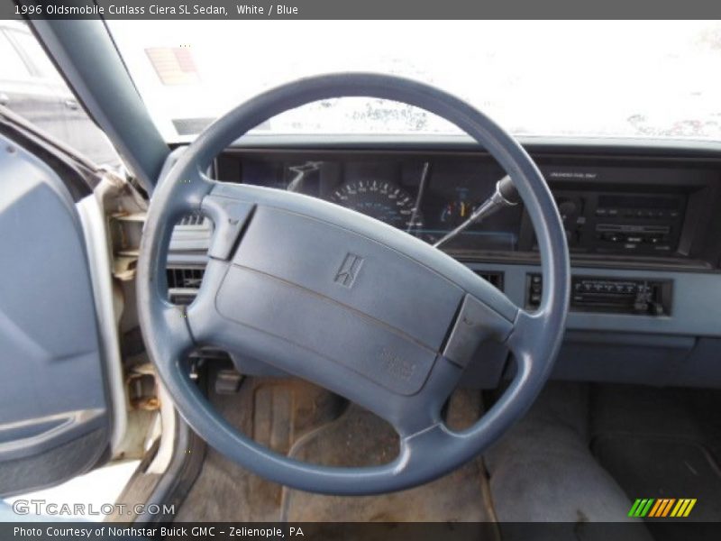 White / Blue 1996 Oldsmobile Cutlass Ciera SL Sedan