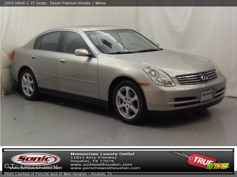 Desert Platinum Metallic / Willow 2003 Infiniti G 35 Sedan