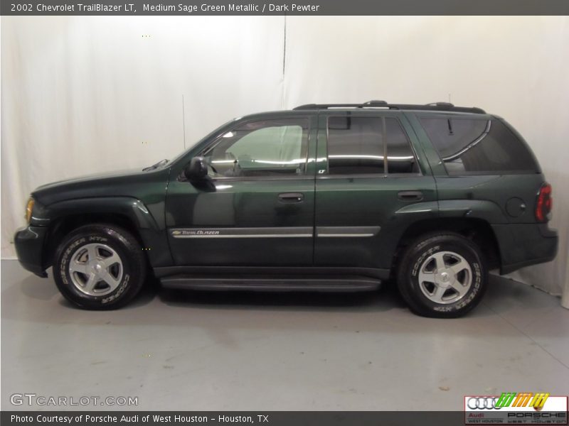 Medium Sage Green Metallic / Dark Pewter 2002 Chevrolet TrailBlazer LT