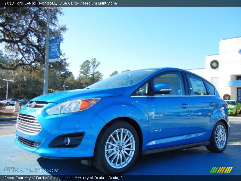 Blue Candy / Medium Light Stone 2013 Ford C-Max Hybrid SEL