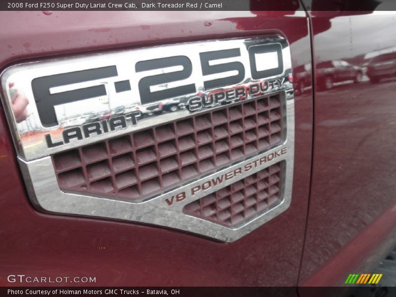Dark Toreador Red / Camel 2008 Ford F250 Super Duty Lariat Crew Cab