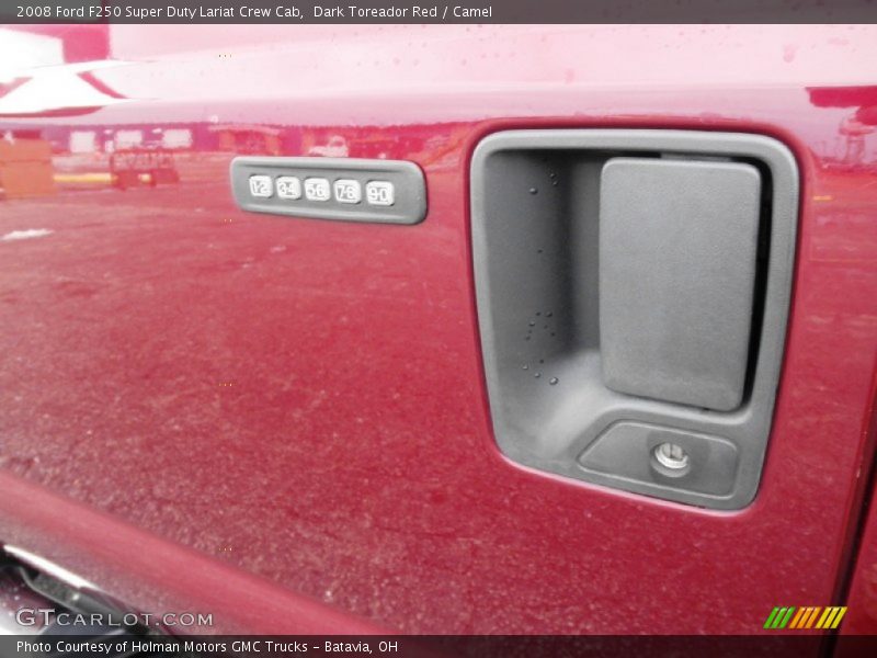 Dark Toreador Red / Camel 2008 Ford F250 Super Duty Lariat Crew Cab
