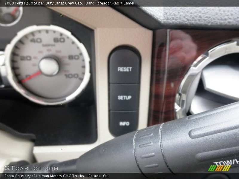 Dark Toreador Red / Camel 2008 Ford F250 Super Duty Lariat Crew Cab