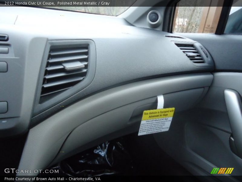 Polished Metal Metallic / Gray 2012 Honda Civic LX Coupe