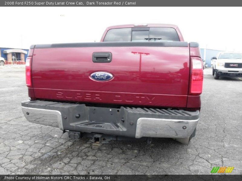 Dark Toreador Red / Camel 2008 Ford F250 Super Duty Lariat Crew Cab