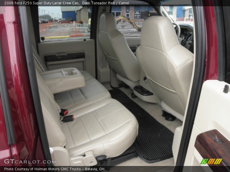 Dark Toreador Red / Camel 2008 Ford F250 Super Duty Lariat Crew Cab