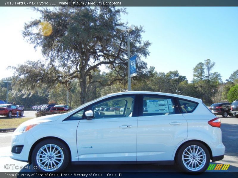 White Platinum / Medium Light Stone 2013 Ford C-Max Hybrid SEL