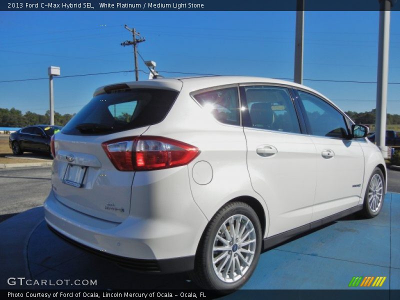 White Platinum / Medium Light Stone 2013 Ford C-Max Hybrid SEL
