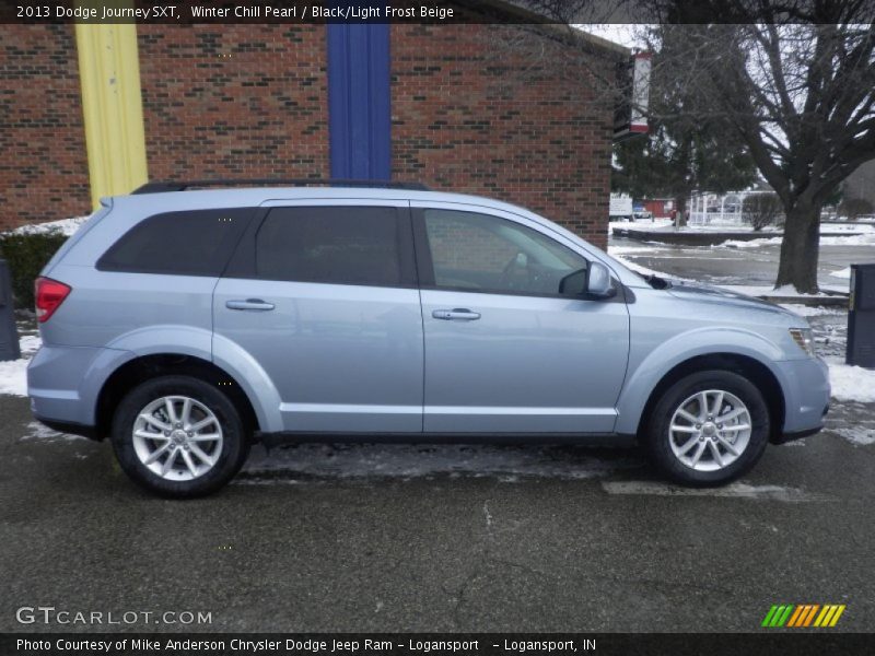 Winter Chill Pearl / Black/Light Frost Beige 2013 Dodge Journey SXT