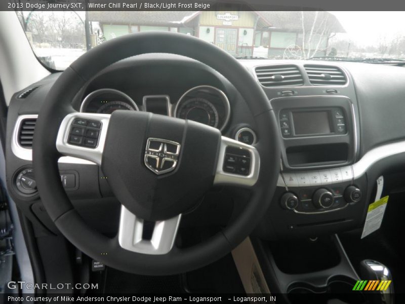 Winter Chill Pearl / Black/Light Frost Beige 2013 Dodge Journey SXT