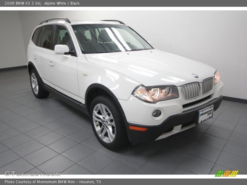 Alpine White / Black 2008 BMW X3 3.0si