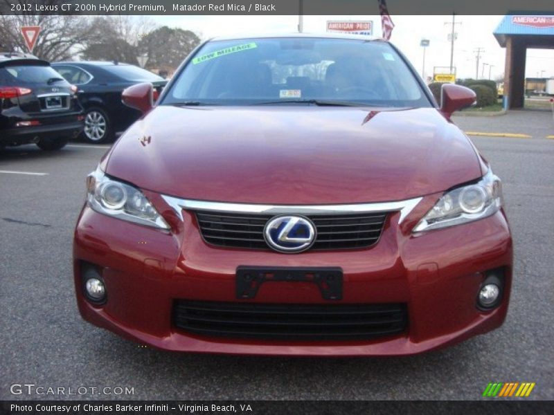 Matador Red Mica / Black 2012 Lexus CT 200h Hybrid Premium