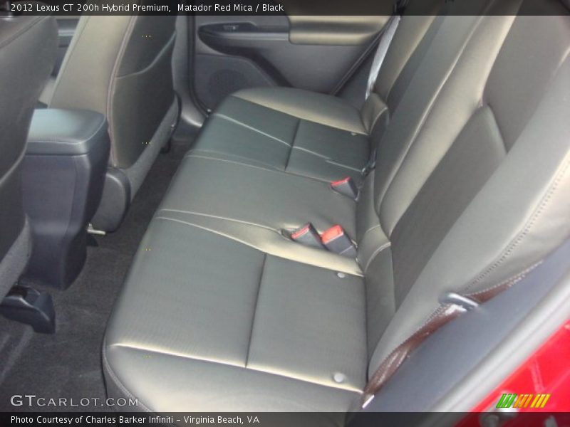 Rear Seat of 2012 CT 200h Hybrid Premium