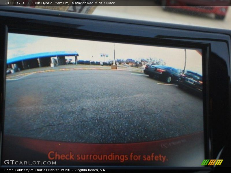 Matador Red Mica / Black 2012 Lexus CT 200h Hybrid Premium