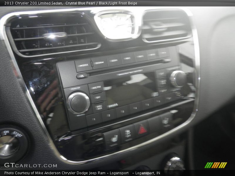 Crystal Blue Pearl / Black/Light Frost Beige 2013 Chrysler 200 Limited Sedan