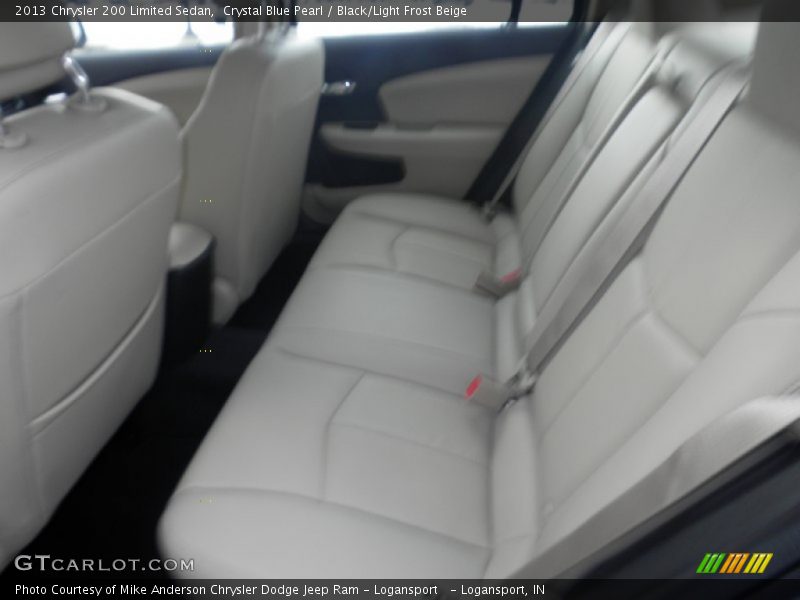 Crystal Blue Pearl / Black/Light Frost Beige 2013 Chrysler 200 Limited Sedan