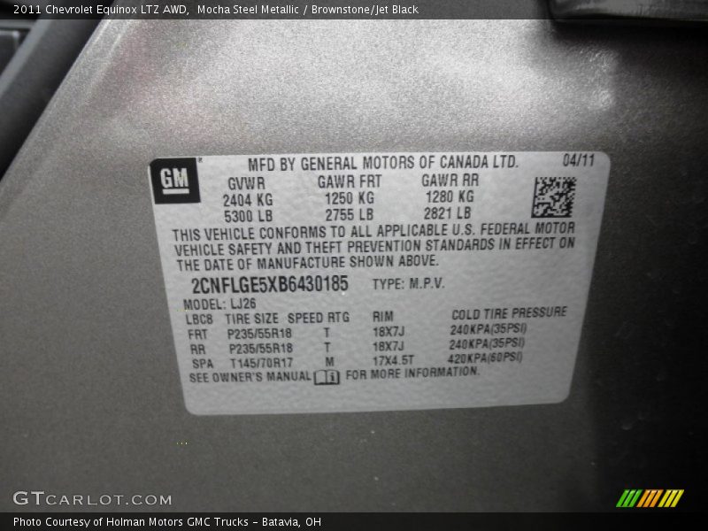 Mocha Steel Metallic / Brownstone/Jet Black 2011 Chevrolet Equinox LTZ AWD